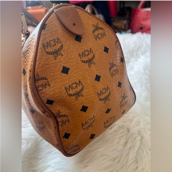 MCM COGNAC BOSTON BAG - Picture 5 of 14